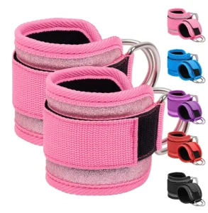 Heavy Duty Ankle Cuffs with Hook Loop Workout Ankle Supports for Leg & Hip Exercise