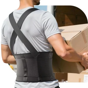 Heavy Duty Neoprene Working Lumbar Belt Adjustable Back Support Brace for Industrial Lifting Lower Back Pain Relief