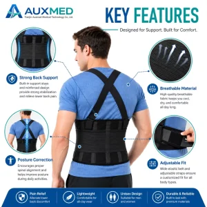 Heavy Lifting Safety Belt Shoulder Straps Nylon Lumbar Support Adjustable Breathable Lower Back Pain Care Unisex