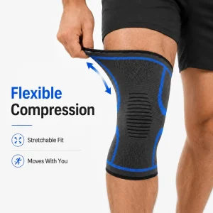 High Compression Weightlifting Knee Sleeve for Heavy Squat Powerlifting Elastic Knee Protector Gym Gear