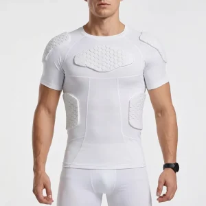 High Density Eva Padding Absorbs Impact Shirt Integrated Padded Body Protector Apparel for Football Competition Sports Safety