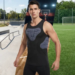 High Density Shockproof Quick Dry Soccer Protective Padded Vest Impact Protection Wear for Collision Sports