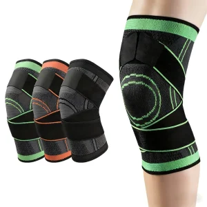 High Elastic Adjustable Wrapping Knee Brace for Daily Wear Pain Relief Custom Logo Compression Support Breathable Spring