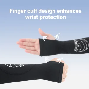 High Elastic Anti Pilling Volleyball Arm Protector Anti Slip Thumb Hole Compression Forearm Wrap for Hitting Training