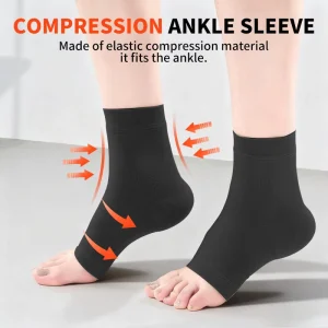 High Elastic Breathable Eco Friendly Medical Ankle Brace Compression Sleeve for Unisex Sports Training Basketball Daily Fitness
