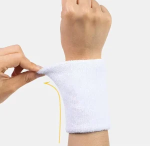 High Elastic Compression Sports Wrist Brace Embroidered Cotton Sweatbands for Adults Thin Dry Grip Damping Summer Use