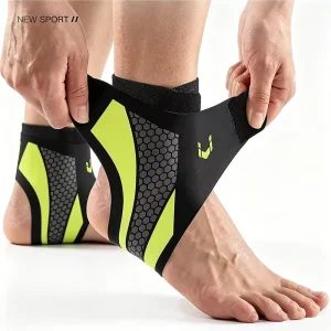 High Elastic Fitted Nylon Ankle Strap Brace Shock Absorption Pressure Relief Daily Sports Anti-Sprain Protection Ankle Wraps