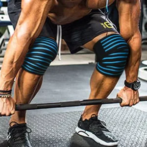 High Elastic Weightlifting Knee Wraps 2M Compression Support for Heavy Squats & Powerlifting Training