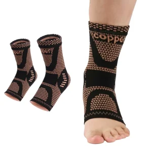 High Elasticity Ankle Support Breathable Copper Ankle Brace for Soccer and Outdoor Sports