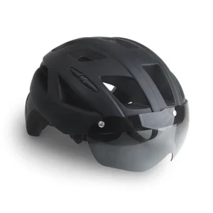 High Performance Road Bike Helmet Magnetic Goggles Water Resistant PC+EPS Material Clear Visor Lightweight One-Piece Gear for