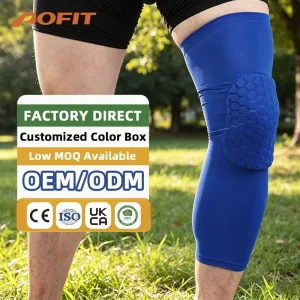 High Protection Flexible Breathable Elasticity Leg Braces Adjustable Anti Collision Compression Honeycomb Knee Training