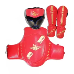High Quality 3 Piece Body Protector Sanda Combat Gear for Boxing MMA Muay Thai Taekwondo Made From Durable PU Material