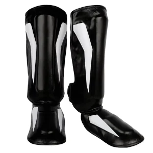 High Quality Breathable Durable PU Leather Boxing Shin Guards with Super Eva Padding and Custom Colors by Standard International