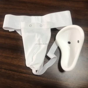 High Quality Breathable Karate Groin Guard Martial Arts Protector Fabric Crotch Protection White Black