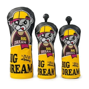 High Quality Custom Driver Wood Headcover PU Leather Custom Embroidered Logo Eco Friendly Elastic Self Fixing Closure 3 Layer