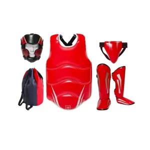 High Quality Fashionable Boxing Gear Martial Arts Protective Set Including Karate Shin Guard Gloves Sparring Helmet