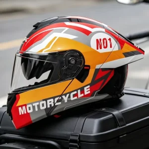 High Quality Flip up Motorcycle Helmets Racing HD Double Lens Helmet Outdoor Sport Customized Factory