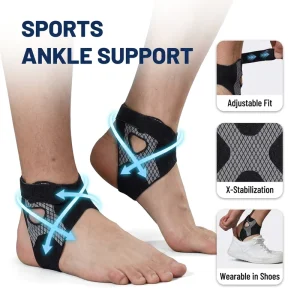 High Quality Hemming Sports Ankle Braces Adjustable Fit Ankle Support Wrap Ankle Stabilizer for Everyday Wear