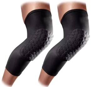 High Quality Long Honeycomb Non-slip High Elastic Fitness Gym Knee Basketball Sleeve Support Protectors Knee Pads