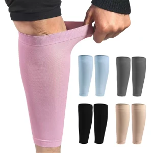 High Quality Nylon Spandex Compressed Calf Sleeves Nude Neutral Sports Running Elbow & Knee Pads Soft Type