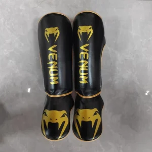 High Quality PU Leather Shin Guards Lightweight Protective Kickboxing Muay Thai Ankle Supports for Leg Guards Warmers HUAWU