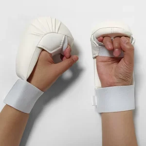 High Quality PU Material Thumb Free Karate Gloves Wushu Equipment Protective Clothing for Martial Arts