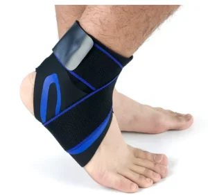 High Quality Polyester+Nylon Unisex Ankle Support Adjustable Compression Elastic Braces Open Heels for Sports Protection