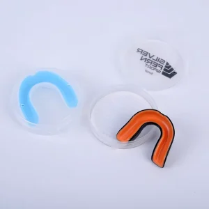 High Quality Sports Safety Gear Mouth Guard for Adults and Youth Custom Logo Printed Rubber With Vented Case for Taekwondo
