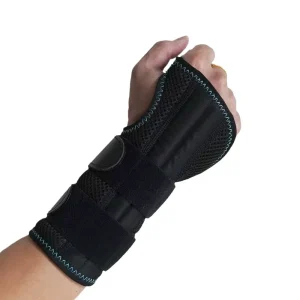 High quality Adjustable Polyester Wrist Support with Removable Strap Fixed Palm Protection Splint Plate Sprain Guard