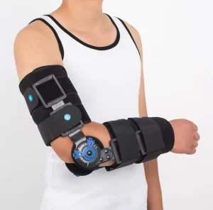 Hinged Elbow Hinge Arm Brace Immobilizer Stabilizer Splint Injury Recovery Support ROM Adjustable Elbow Immobilizer