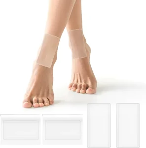 Hockey Ankle Gel Pads & Skate Discs for Boots Ankle Protector Brace Soft Breathable Unisex 2.48 Inch Rectangular Round