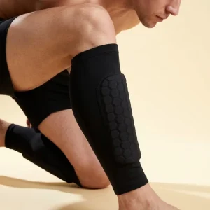 Honeycomb Compression Leg Sleeves Protective Impact Resistant Shin Protector Anti Fall Padded Calf Sleeves Honeycomb Shin Guards