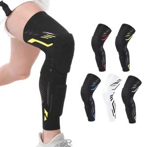 Honeycomb EVA & Spandex Basketball Knee Sleeve Professional Compression Long Leg Protective Pad Shin Pad Shin Sleeve