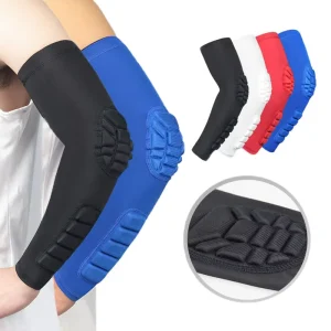 Honeycomb Impact Resistant Elbow Forearm Sleeve Breathable Stretchable Arm Coverage Elbow Protector for Sports