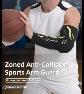 Honeycomb Padded Elbow Brace Sleeve Logo Football & Basketball Arm Sleeves With Enhanced Protection