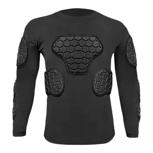 Honeycomb Pads Anti-Slip Silicone Adult Soccer Football Protective Padded Long Sleeves Shirt Safety Equipment Training Gear