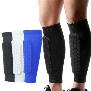 Honeycomb Soccer Shin Guards for Football Breathable Compression Calf Guards Leg Protectors