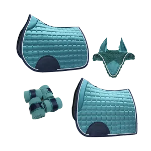 Horse Riding Products Equine Bandages Fly Crochet Veil English Saddle Pads Set Equestrian Equipment