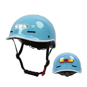 Hot Sales OEM ODM logo Shining Shell Cycling Skate Bike Helmet for Bicycle Scooter CE Certified LED Light Kids Adult Bike Helmet