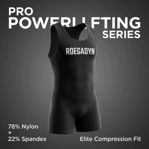 IPF Approved Men’s Powerlifting Singlet Compression Fabric Weightlifting Suit Durable Reinforced Seams Professional Gym