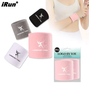 IRun Customized Logo Sweat Absorbent Breathable Sports Wristbands Durable Elastic Silicone Grip Protection Summer Use Badminton