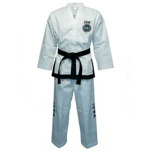 ITF Taekwondo Uniform for Black Belt Lightweight Breathable Unisex Training