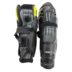 Ice Hockey Shin Guards Advanced Ergonomic Design Multi Layer Shock Absorption EVA PVC Material Breathable Professional Adult Use