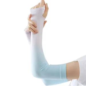 Ice Silk Cooling Elastic Arm Sleeves Sports Seamless Outdoor Sleeve for Arm Long Sleeves
