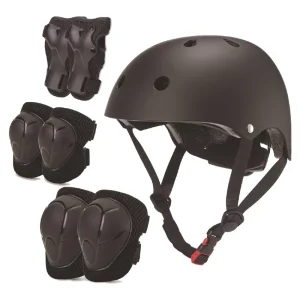 Ilink Ilk12261 Factory Price Winter Black Plastic Unisex Roller Skating Helmets Skateboard Protection Sets