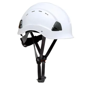 Industrial ABS Rescue Safety Helmet HDPE Protective Hard Hat V Type Slotted 6 Suspension Points for Construction Site Workers