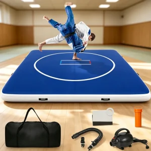 Inflatable Wrestling Mat 8FT 10FT 13FT 16.5FT Jiu Jitsu Mats Landing Training Mat for Gym BJJ MM Boxing Grappling and Judo