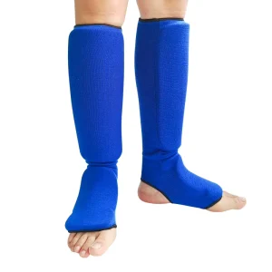 K-2 Boxing Karate Gear Leg Guards Taekwondo Shin and Foot Pads Cotton Based MMA Sanda Protective Gear for Lower Legs