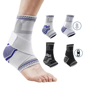 KS 3016 1# Upgraded Knitting Compression Ankle Support Ankle Brace with Strap