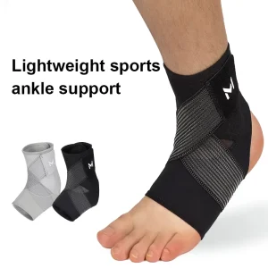 KS 3080# Breathable Mesh Fabric Ankle Brace Compression Ankle Support with Elastic Band X Straps Ankle Stabilizer
